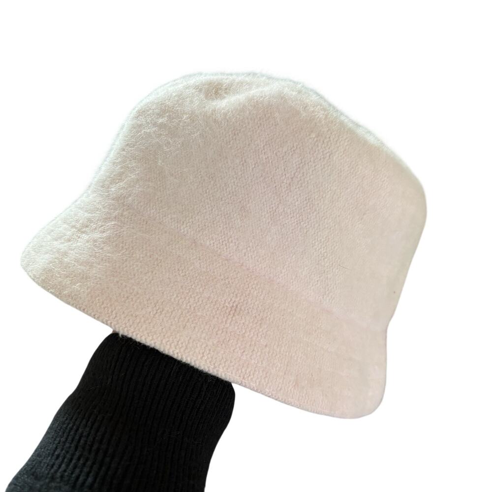 GAP Y2K Olefin Rabbit Hair Wool Blend Bucket Hat Cap Preppy Pink Medium/Large